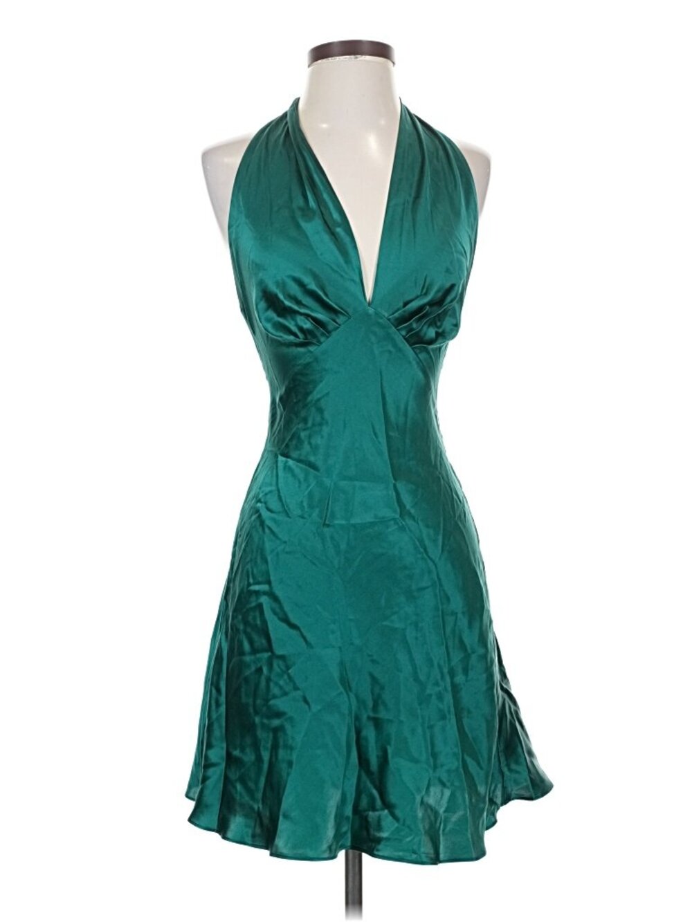 Vintage Victoria’s Secret Gold Label 100% Silk Halter Slip Dress | P (Small) - Picture 5 of 8